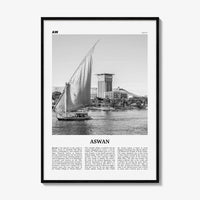 Aswan Print Black and White, Aswan Wall Art, Aswan Poster, Aswan Photo, Aswan Wall Décor, Aswan Map, Egypt