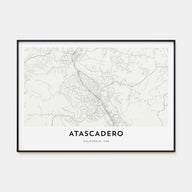 Atascadero Map Landscape Poster