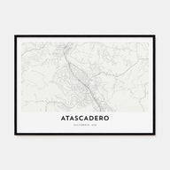 Atascadero Map Landscape Poster