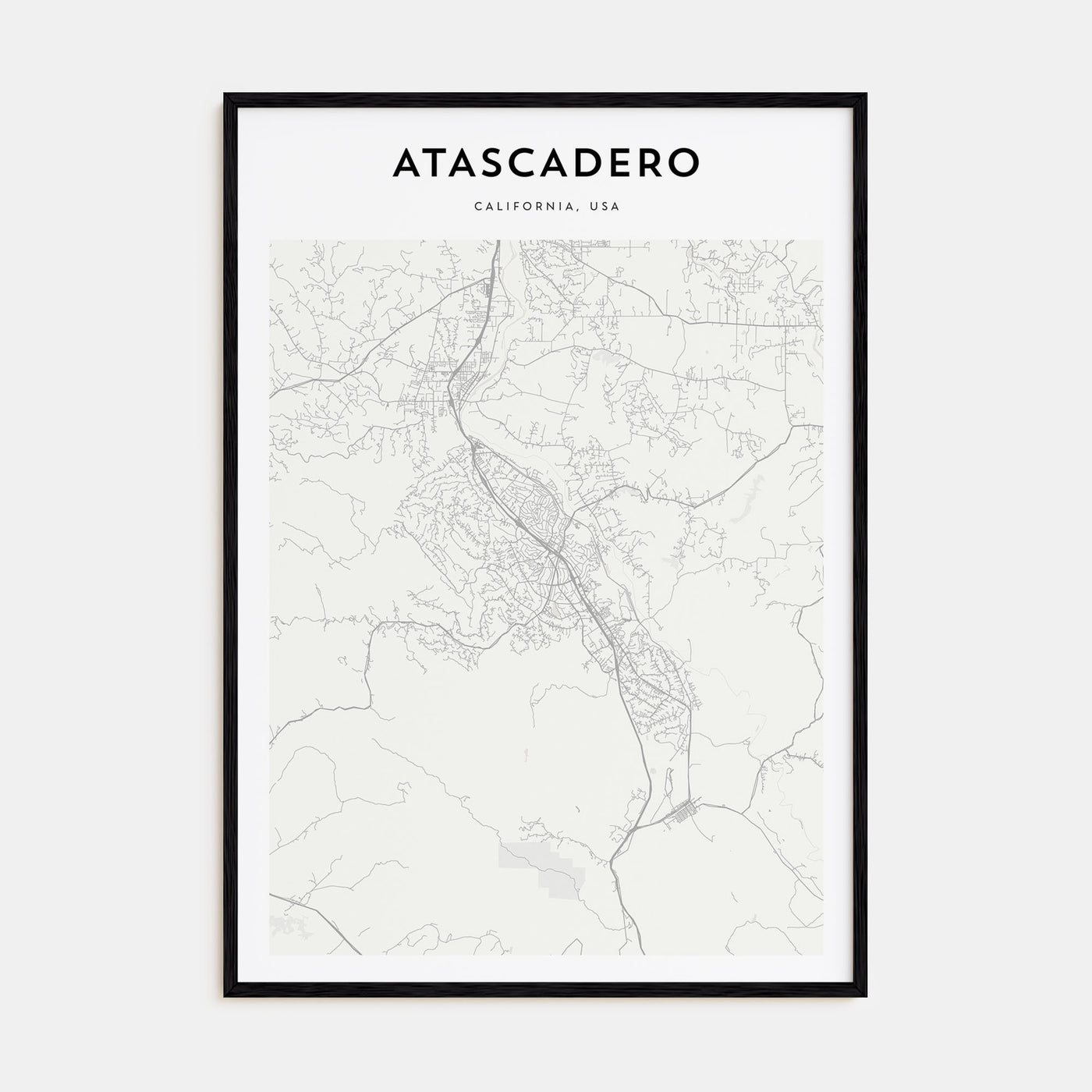 Atascadero Map Portrait Poster