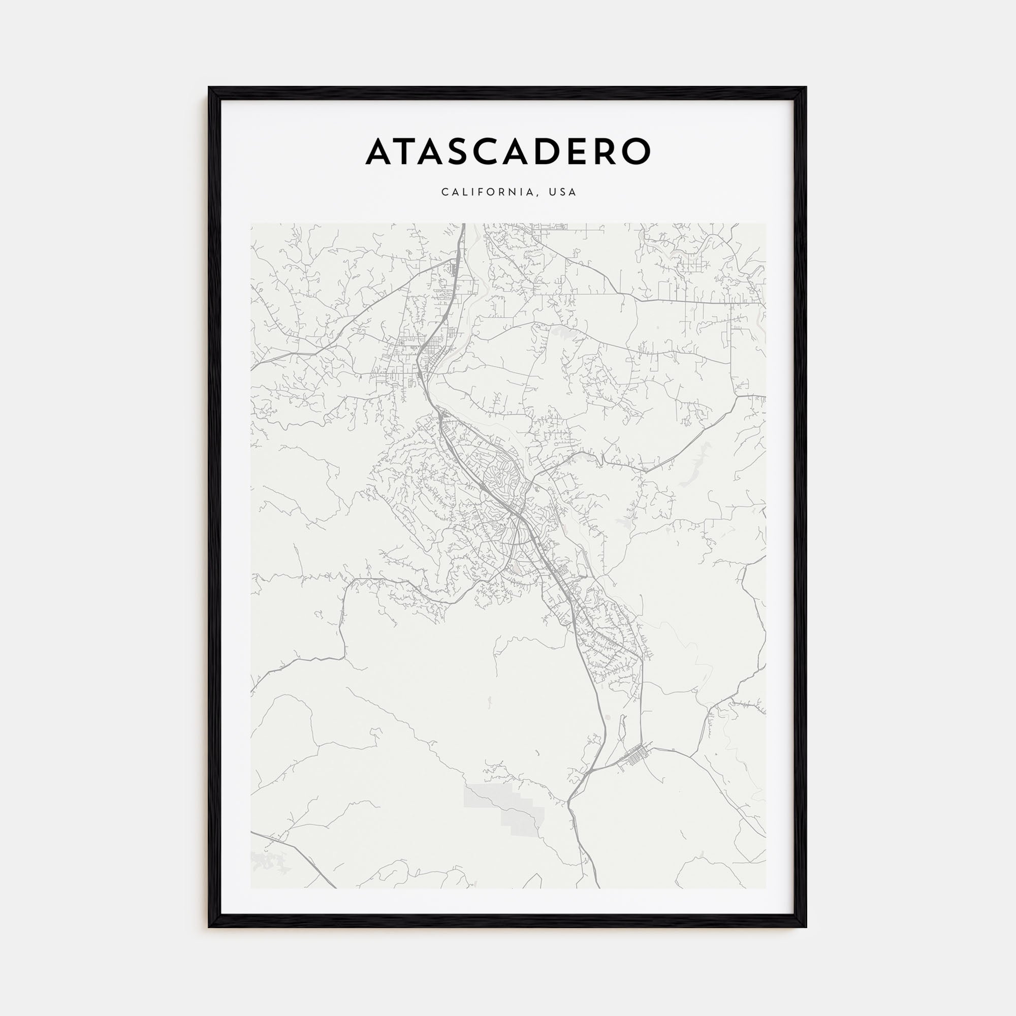 Atascadero Map Portrait Poster