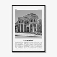 Atascadero Print Black and White, Atascadero Wall Art, Atascadero Poster, Atascadero Photo, Atascadero Décor, Atascadero Map, California USA