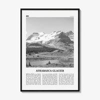 Athabasca Glacier Print Black and White, Athabasca Wall Art, Athabasca Poster, Athabasca Photo, Athabasca Wall Décor, Athabasca Map, Canada