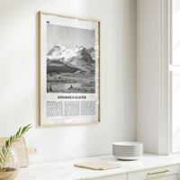 Athabasca Glacier Print Black and White, Athabasca Wall Art, Athabasca Poster, Athabasca Photo, Athabasca Wall Décor, Athabasca Map, Canada