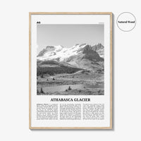 Athabasca Glacier Print Black and White, Athabasca Wall Art, Athabasca Poster, Athabasca Photo, Athabasca Wall Décor, Athabasca Map, Canada