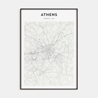 Athens, Georgia Map Portrait Poster