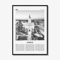 Athens Print Black and White Georgia, Athens Wall Art, Athens Poster, Athens Photo, Athens Map, Georgia, USA, United States