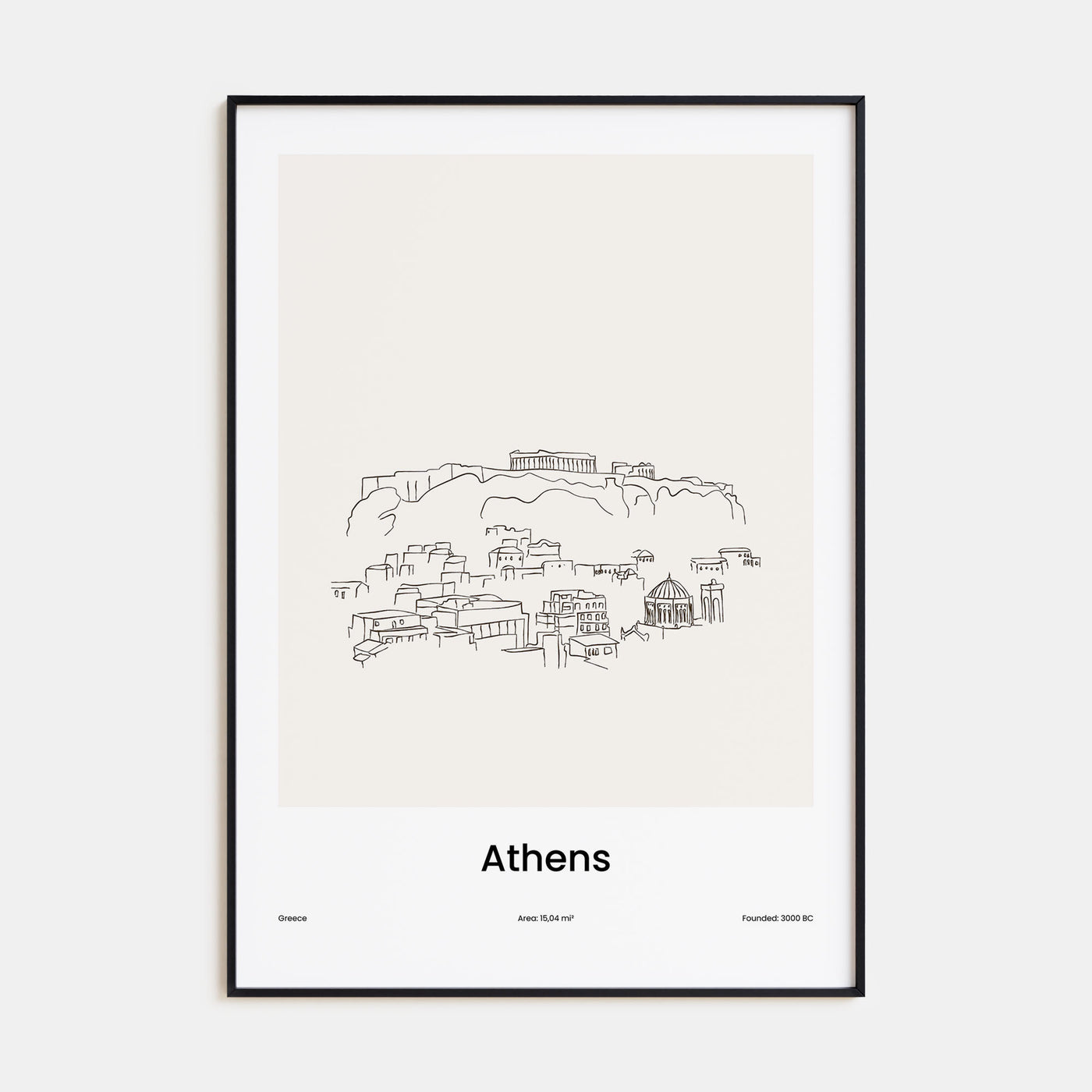 Athens, Greece Drawn No 1 Poster