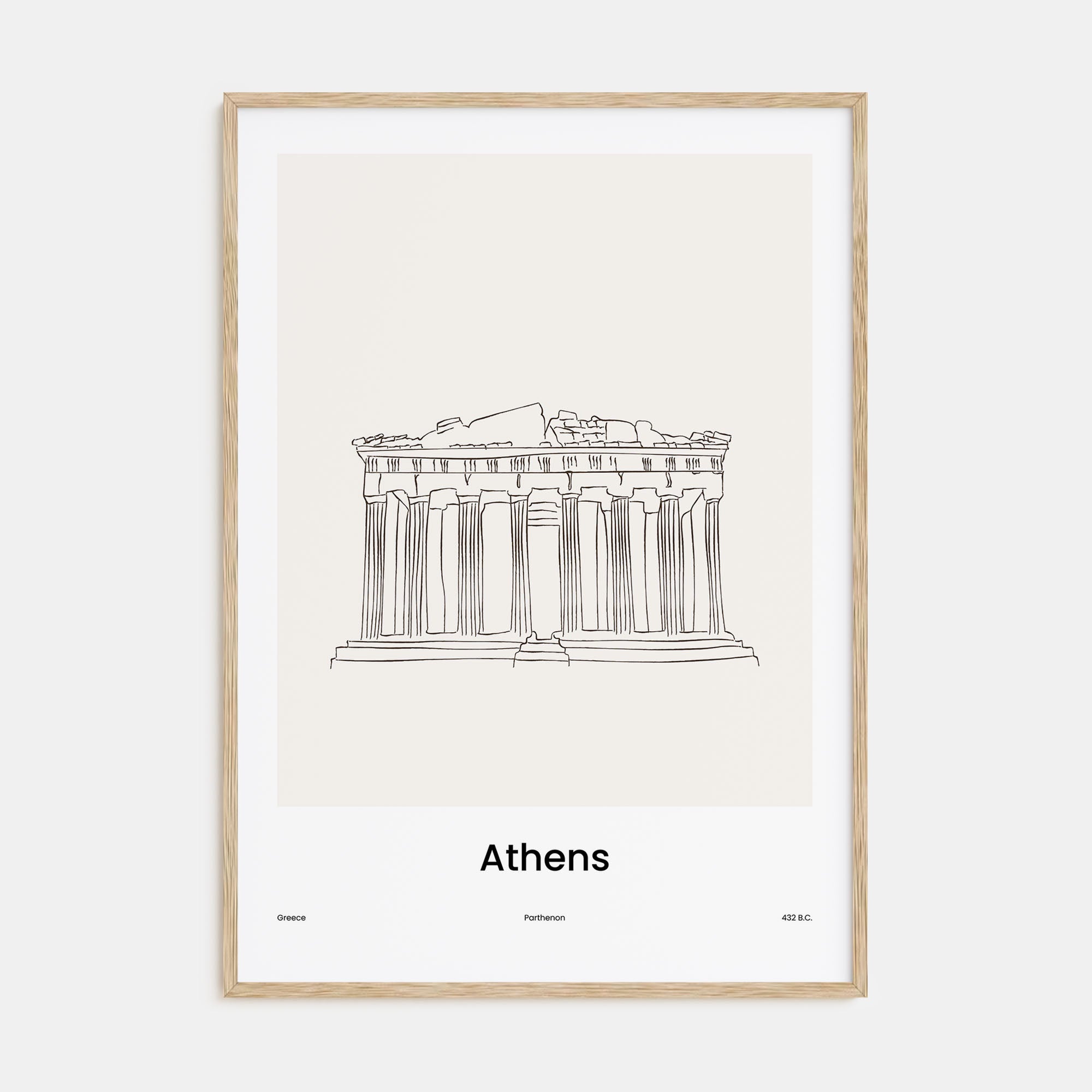 Athens, Greece Drawn No 2 Poster