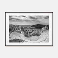 Athens, Greece Landscape B&W Poster