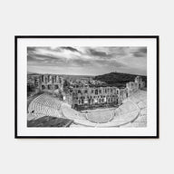 Athens, Greece Landscape B&W Poster