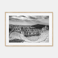 Athens, Greece Landscape B&W Poster