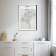 Athens, Greece Map Portrait Poster