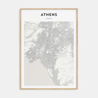 Athens, Greece Map Portrait Poster