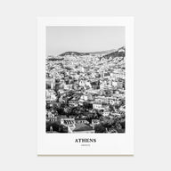 Athens, Greece Portrait B&W No 3 Poster