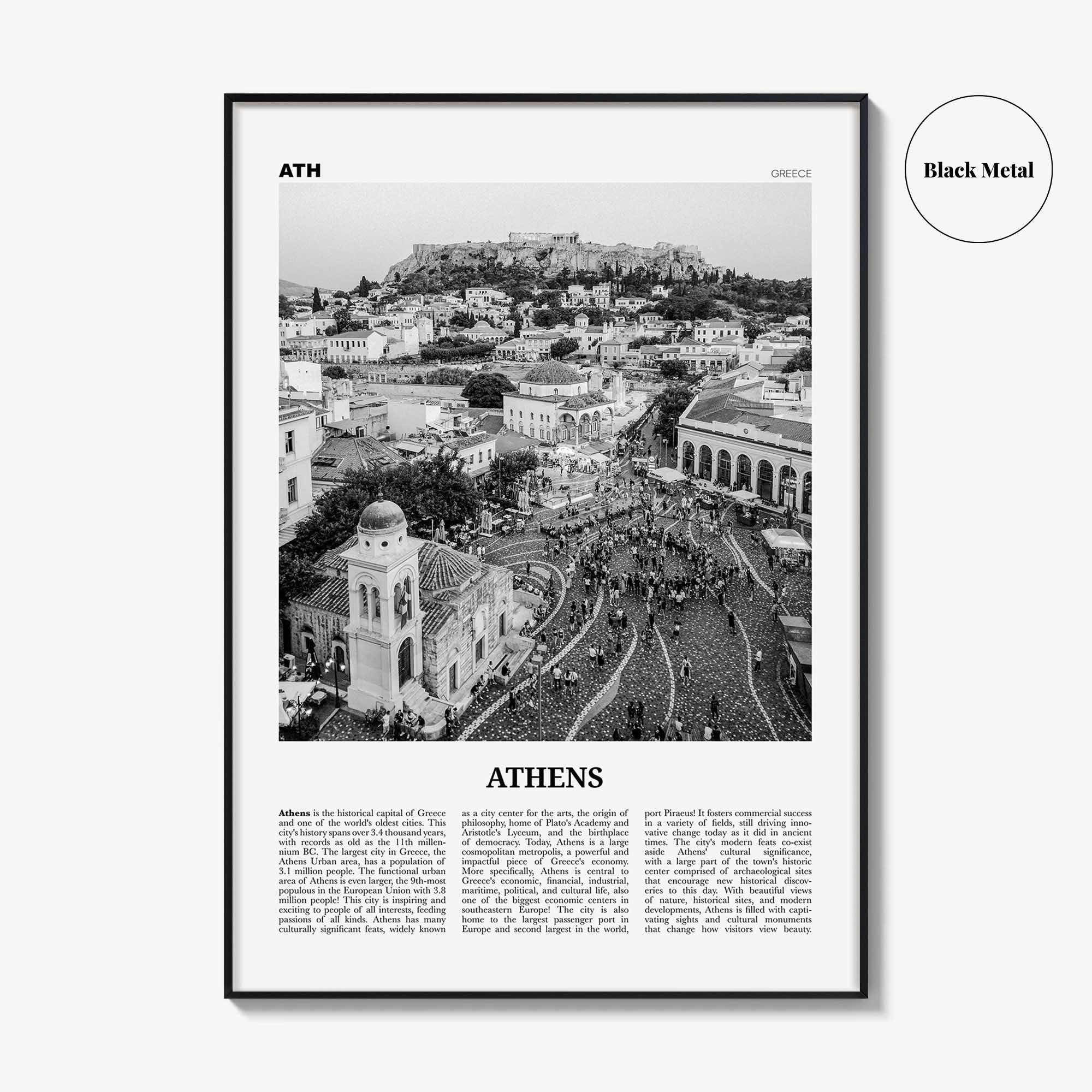 Athens Print Black and White Greece No 1, Athens Wall Art, Athens Poster, Athens Photo, Athens Wall Decor, City Art Print, Αθήνα Ελλάδα