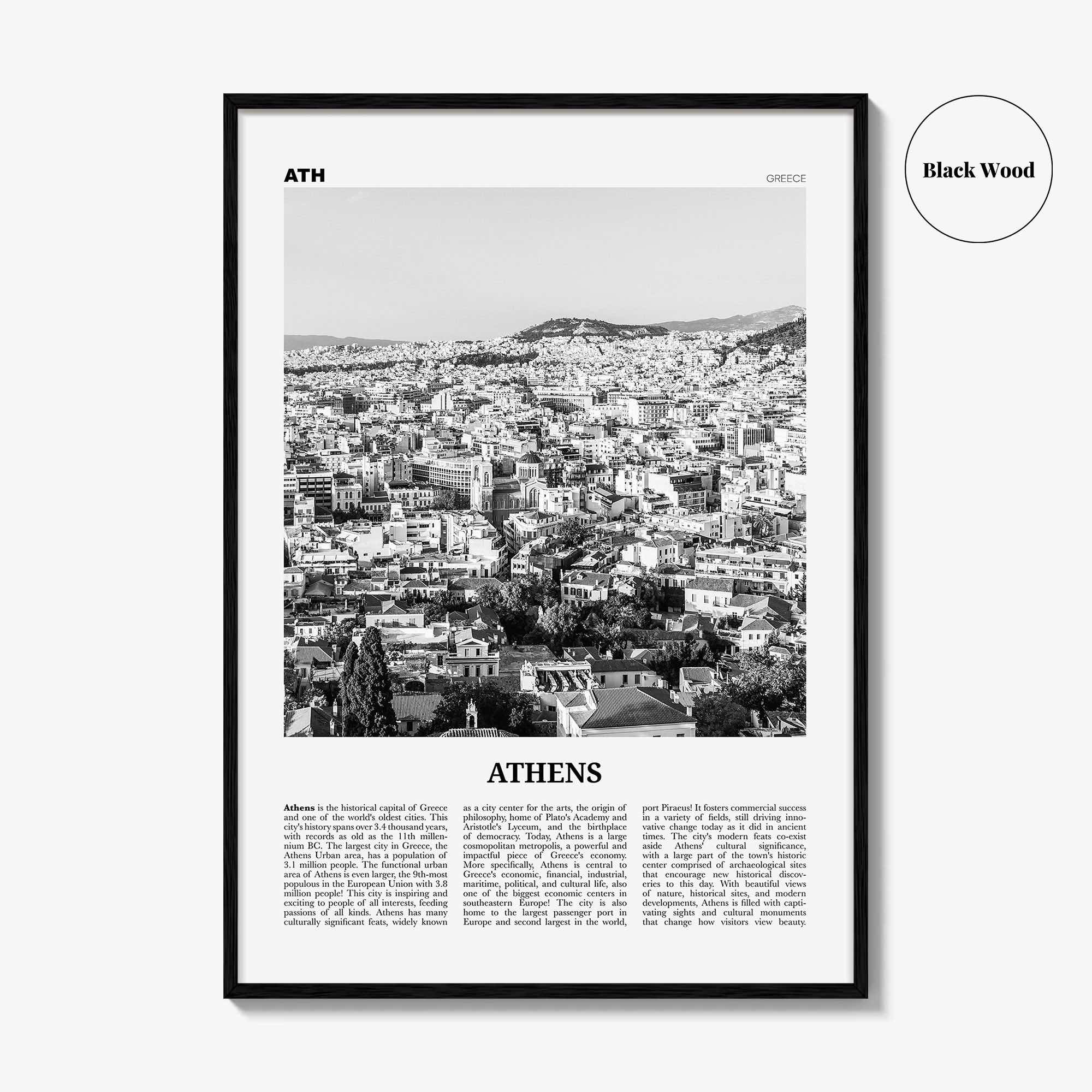 Athens Print Black and White Greece No 2, Athens Wall Art, Athens Poster, Athens Photo, Athens Wall Decor, City Art Print, Αθήνα Ελλάδα