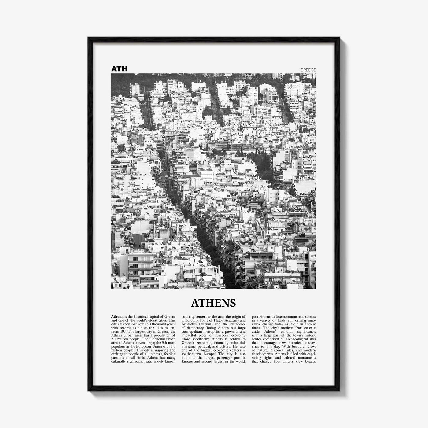 Athens Print Black and White Greece No 3, Athens Wall Art, Athens Poster, Athens Photo, Athens Wall Decor, City Art Print, Αθήνα Ελλάδα