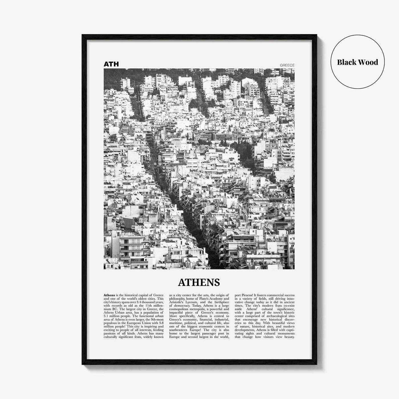 Athens Print Black and White Greece No 3, Athens Wall Art, Athens Poster, Athens Photo, Athens Wall Decor, City Art Print, Αθήνα Ελλάδα