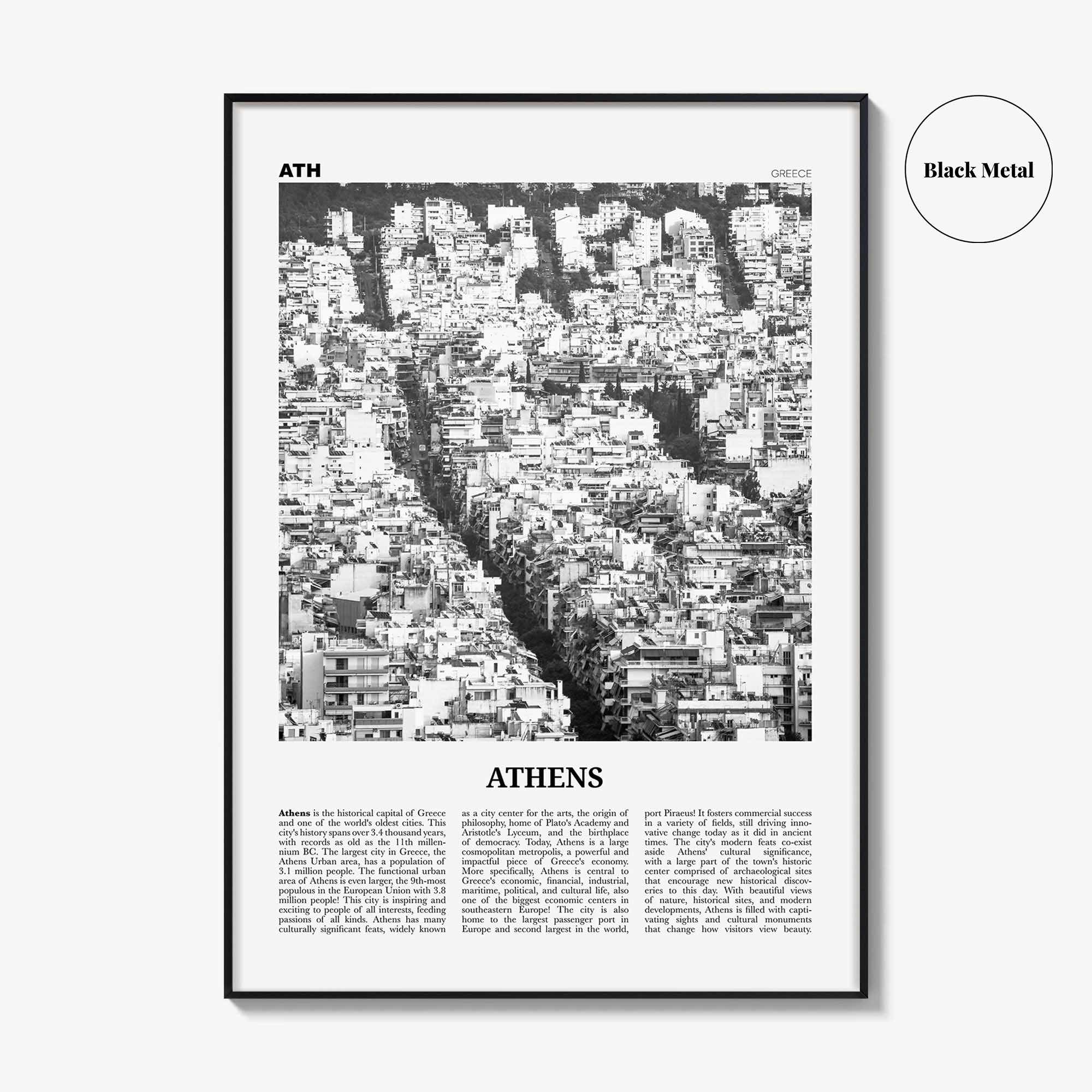 Athens Print Black and White Greece No 3, Athens Wall Art, Athens Poster, Athens Photo, Athens Wall Decor, City Art Print, Αθήνα Ελλάδα