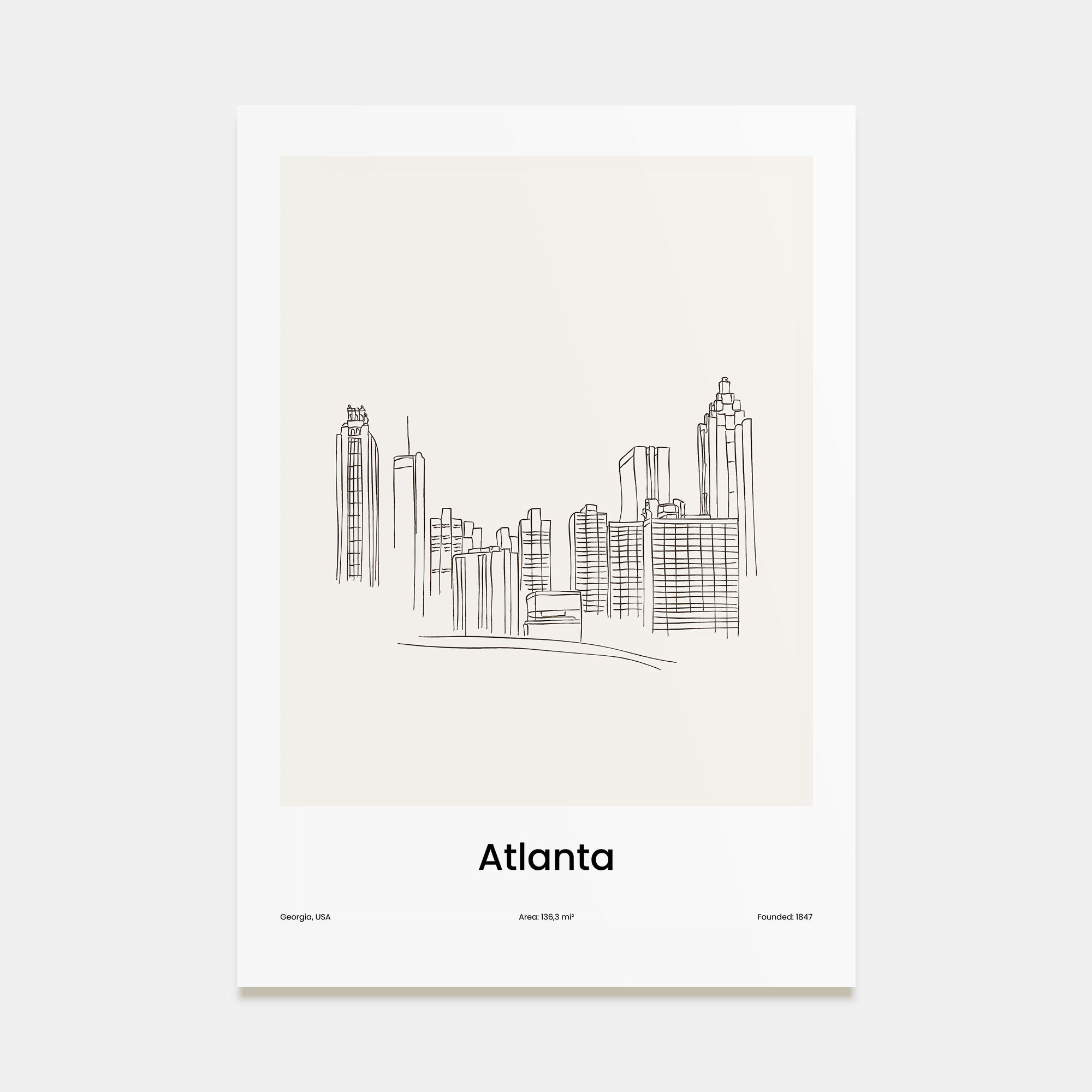 Atlanta Drawn Poster
