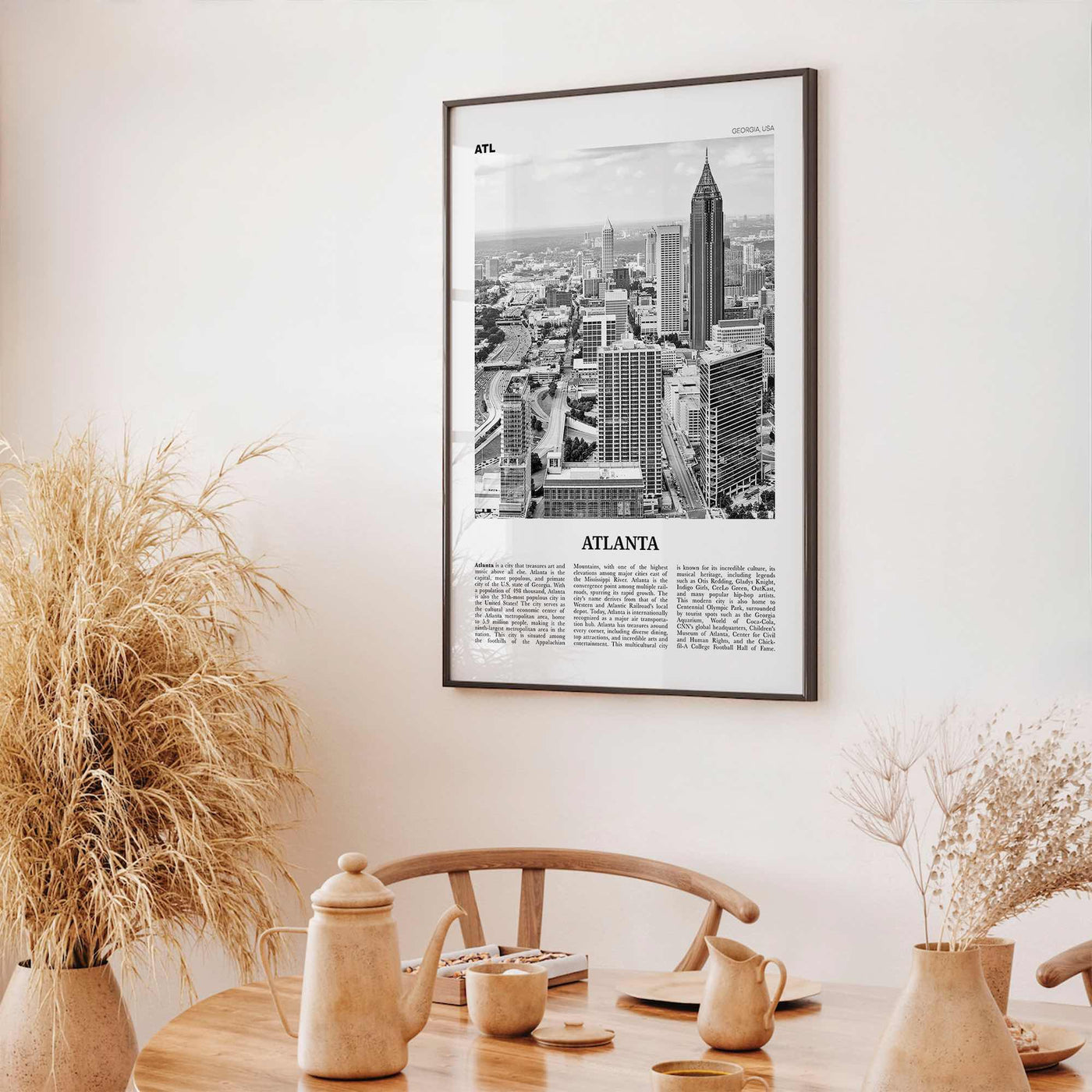 Atlanta Print Black and White No 1, Atlanta Wall Art, Atlanta Poster, Atlanta Photo, Atlanta, Georgia, USA, United States, North America