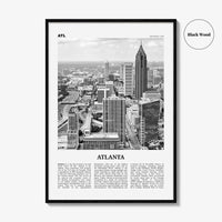 Atlanta Print Black and White No 1, Atlanta Wall Art, Atlanta Poster, Atlanta Photo, Atlanta, Georgia, USA, United States, North America