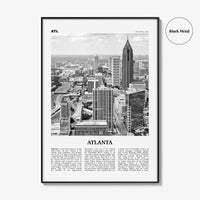 Atlanta Print Black and White No 1, Atlanta Wall Art, Atlanta Poster, Atlanta Photo, Atlanta, Georgia, USA, United States, North America
