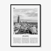 Atlanta Print Black and White No 2, Atlanta Wall Art, Atlanta Poster, Atlanta Photo, Atlanta, Georgia, USA, United States, North America