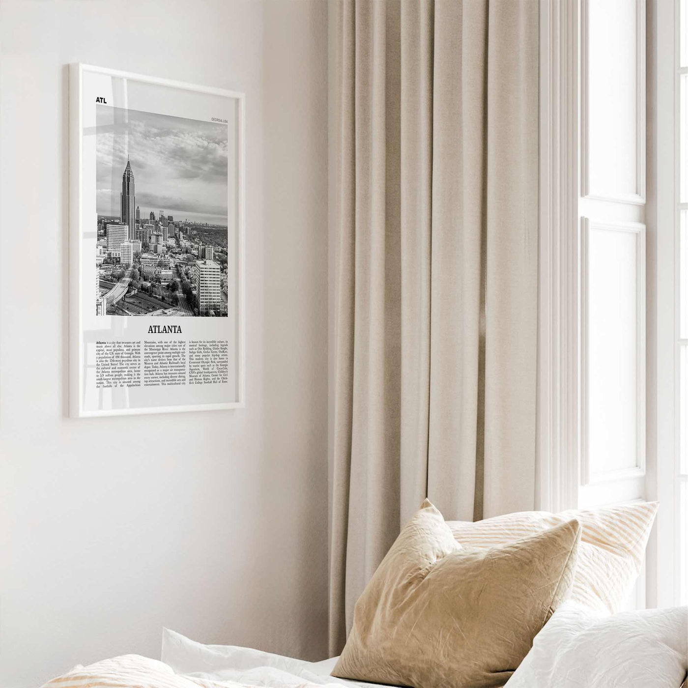 Atlanta Print Black and White No 2, Atlanta Wall Art, Atlanta Poster, Atlanta Photo, Atlanta, Georgia, USA, United States, North America