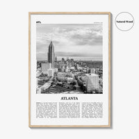 Atlanta Print Black and White No 2, Atlanta Wall Art, Atlanta Poster, Atlanta Photo, Atlanta, Georgia, USA, United States, North America