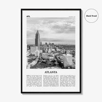 Atlanta Print Black and White No 2, Atlanta Wall Art, Atlanta Poster, Atlanta Photo, Atlanta, Georgia, USA, United States, North America