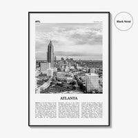 Atlanta Print Black and White No 2, Atlanta Wall Art, Atlanta Poster, Atlanta Photo, Atlanta, Georgia, USA, United States, North America