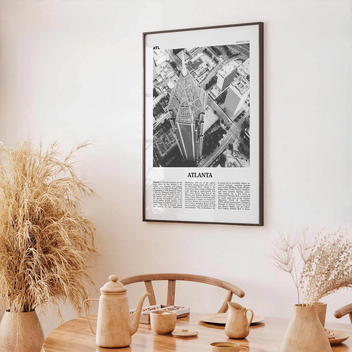 Atlanta Print Black and White No 3, Atlanta Wall Art, Atlanta Poster, Atlanta Photo, Atlanta, Georgia, USA, United States, North America