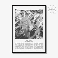 Atlanta Print Black and White No 3, Atlanta Wall Art, Atlanta Poster, Atlanta Photo, Atlanta, Georgia, USA, United States, North America