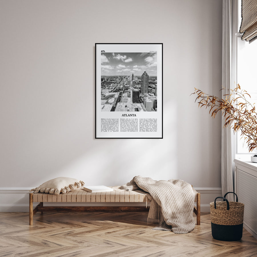 Atlanta Travel B&W No 4 Poster