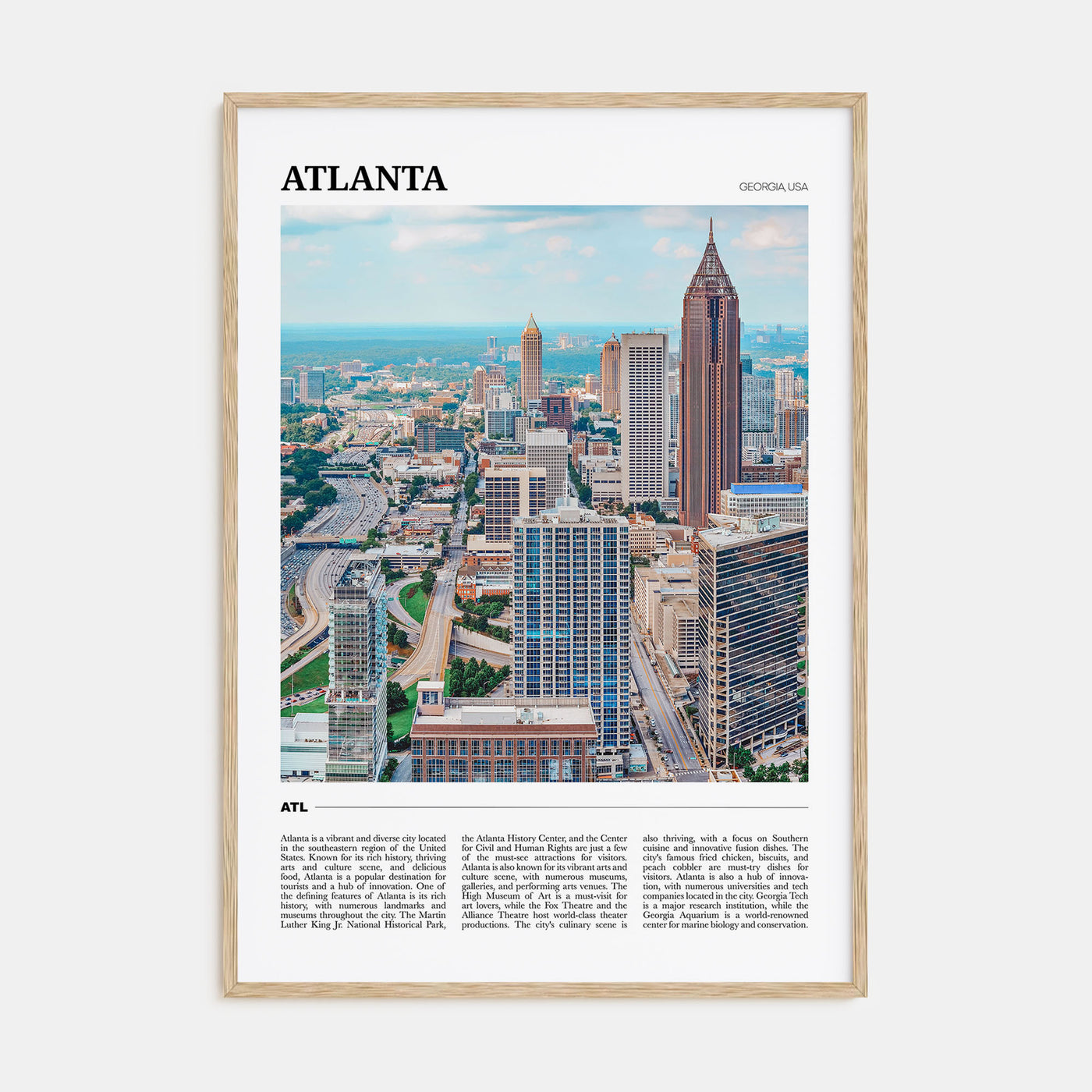 Atlanta Travel Color No 1 Poster