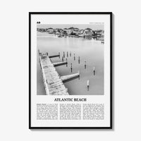 Atlantic Beach Print Black and White, Atlantic Beach Wall Art, Atlantic Beach Poster, Atlantic Beach Photo, Atlantic Map, North Carolina