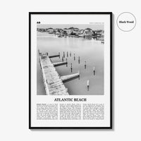 Atlantic Beach Print Black and White, Atlantic Beach Wall Art, Atlantic Beach Poster, Atlantic Beach Photo, Atlantic Map, North Carolina