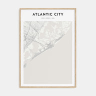 Atlantic City Map Portrait Poster