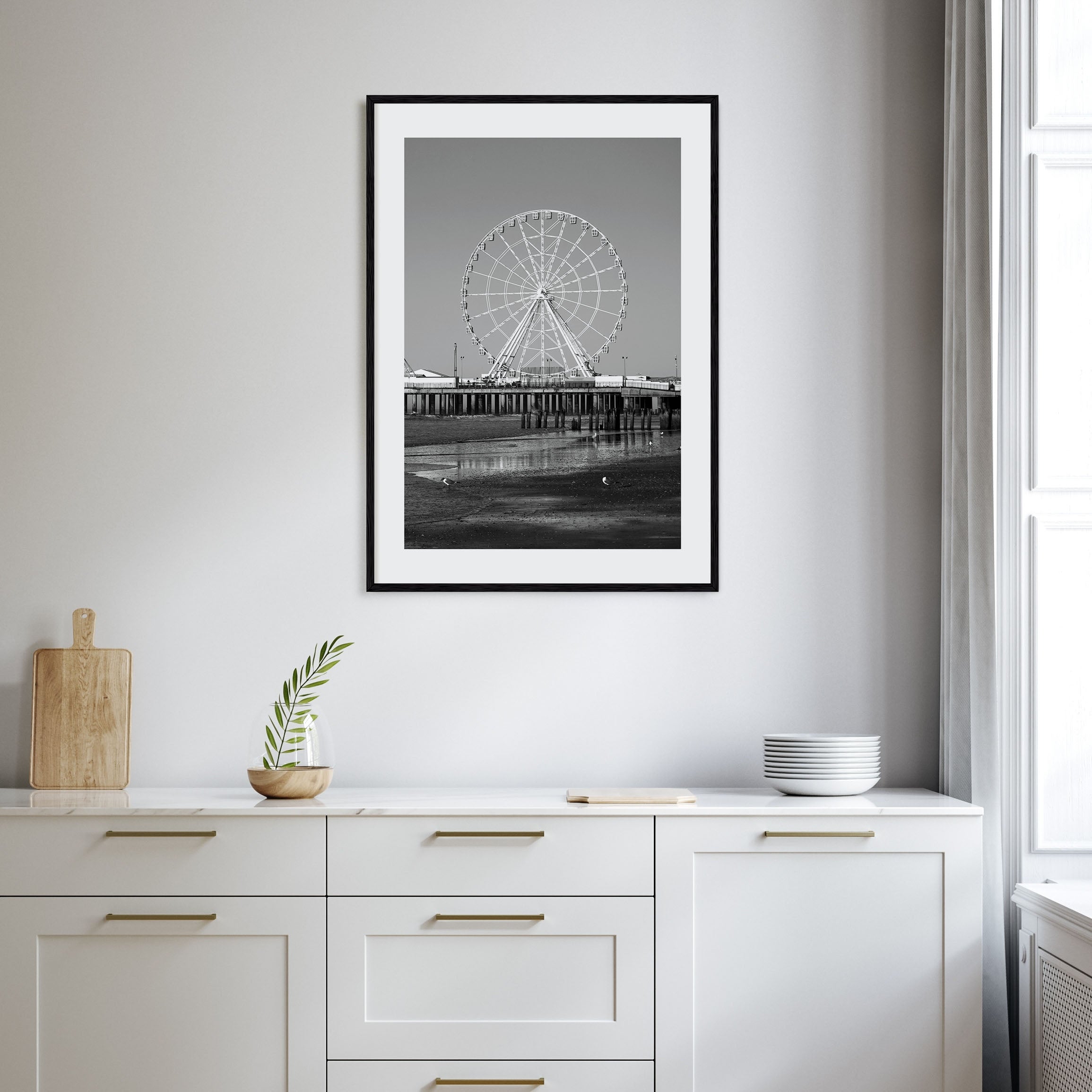 Atlantic City Photo B&W Poster