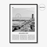 Atlantic City Print Black and White, Atlantic City Wall Art, Atlantic City Poster, Atlantic City Photo, Atlantic City Wall Décor, Maryland