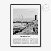 Atlantic City Print Black and White, Atlantic City Wall Art, Atlantic City Poster, Atlantic City Photo, Atlantic City Wall Décor, Maryland