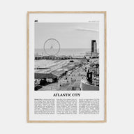 Atlantic City Travel B&W Poster