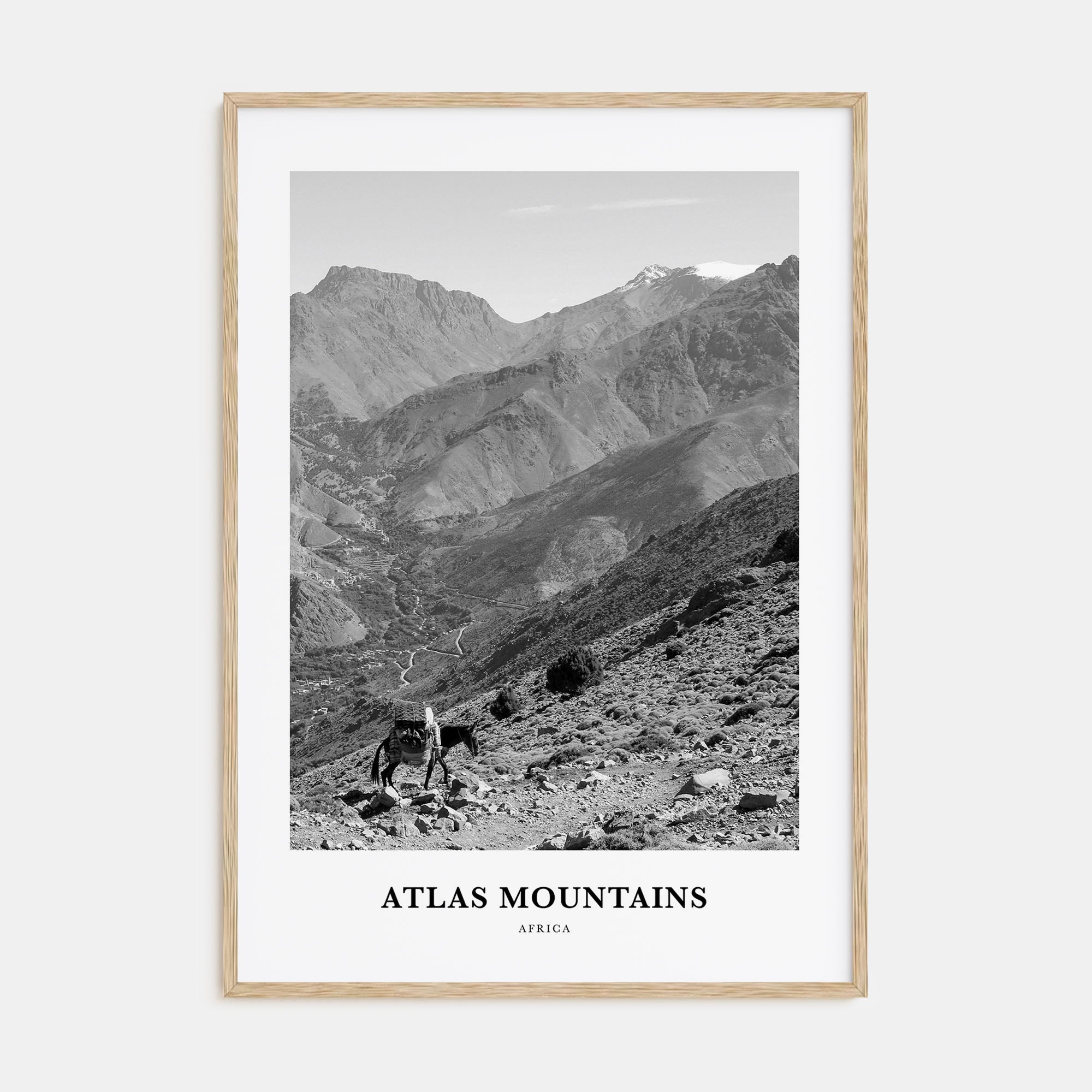 Atlas Mountains Portrait B&W Poster