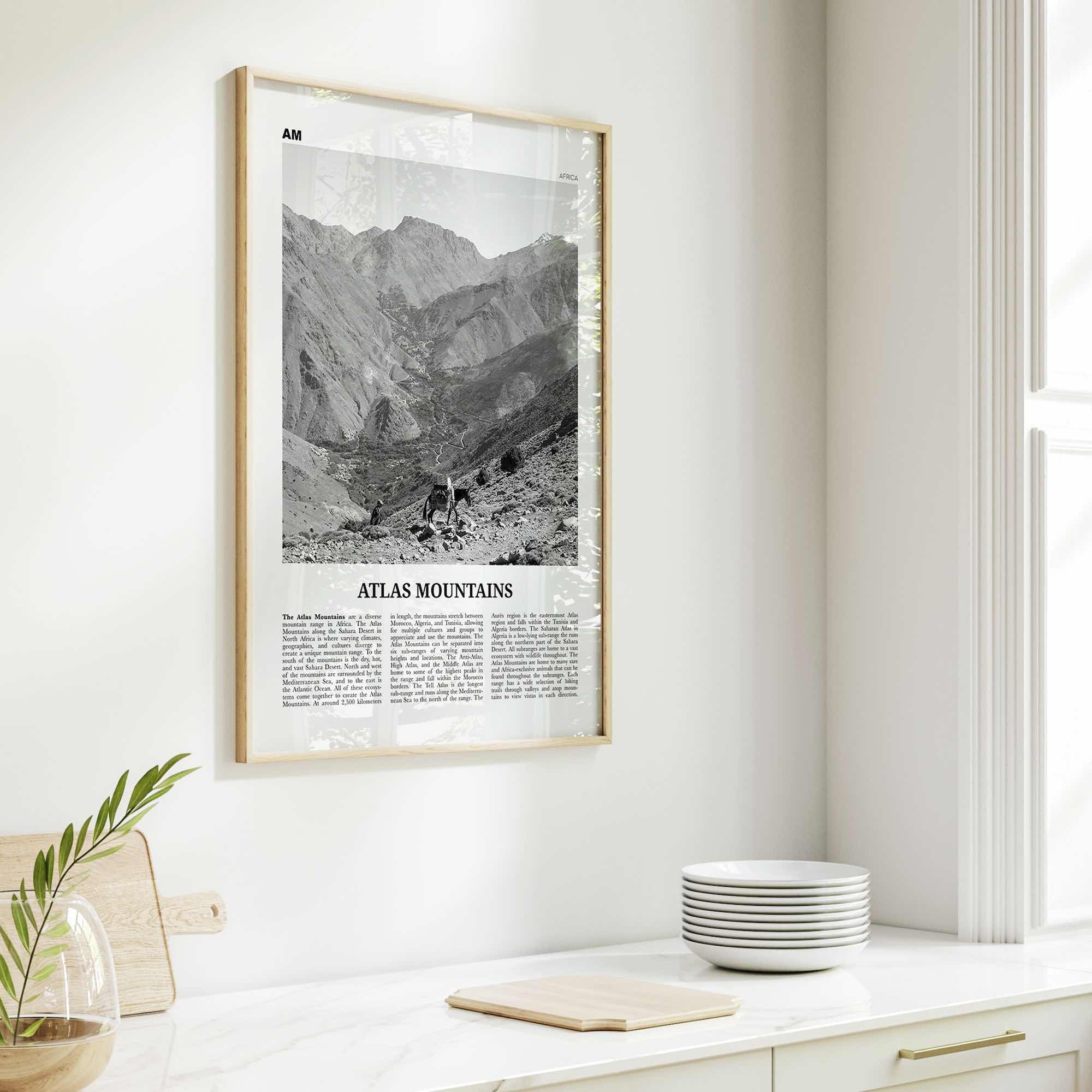 Atlas Mountains Print Black and White, Atlas Mountains Wall Art, Atlas Mountains Poster, Atlas Mountains Photo, Atlas Mountains Wall Décor