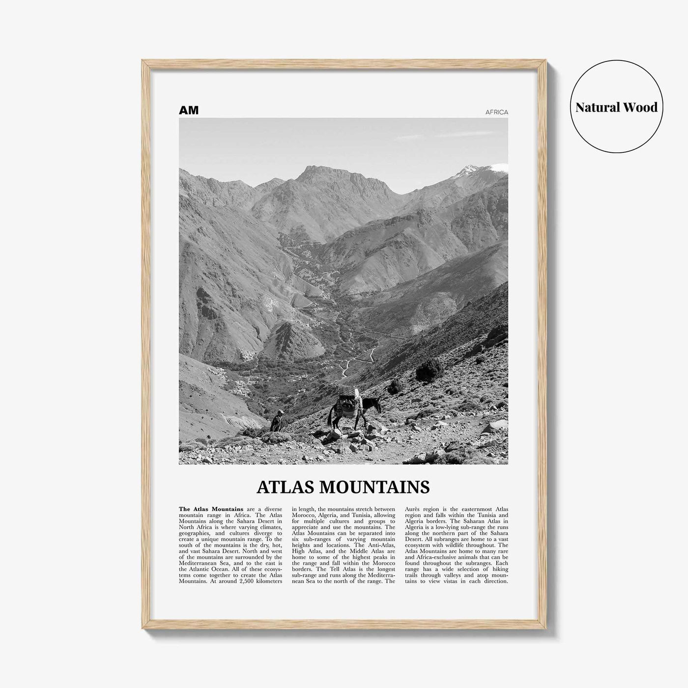 Atlas Mountains Print Black and White, Atlas Mountains Wall Art, Atlas Mountains Poster, Atlas Mountains Photo, Atlas Mountains Wall Décor