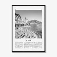 Atrani Print Black and White, Atrani Wall Art, Atrani Poster, Atrani Photo, Atrani Wall Décor, Atrani Map, Italy