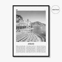 Atrani Print Black and White, Atrani Wall Art, Atrani Poster, Atrani Photo, Atrani Wall Décor, Atrani Map, Italy