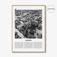 Auburn Print Black and White Alabama, Auburn Wall Art, Auburn Poster, Auburn Photo, Auburn Wall Décor, Alabama, United States, North America